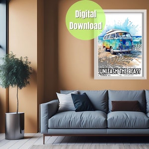 CamperVan Digital Print &quot;Unleash the Beast&quot;