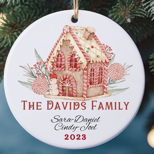 Custom Family Name Ornament 2024, Personalized Christmas gift, Christmas Family Ornament, Custom Christmas tree ornament