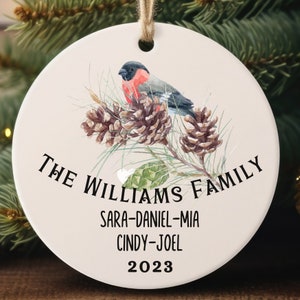 Custom Family Name Ornament 2024, Christmas Family Ornament, Personalized Christmas gift, Custom Christmas keepsake ornament 2024 for family