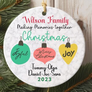 Custom Family Name Ornament 2024, Personalized Christmas gift, Christmas Family Ornament, Custom Christmas tree ornament 2024