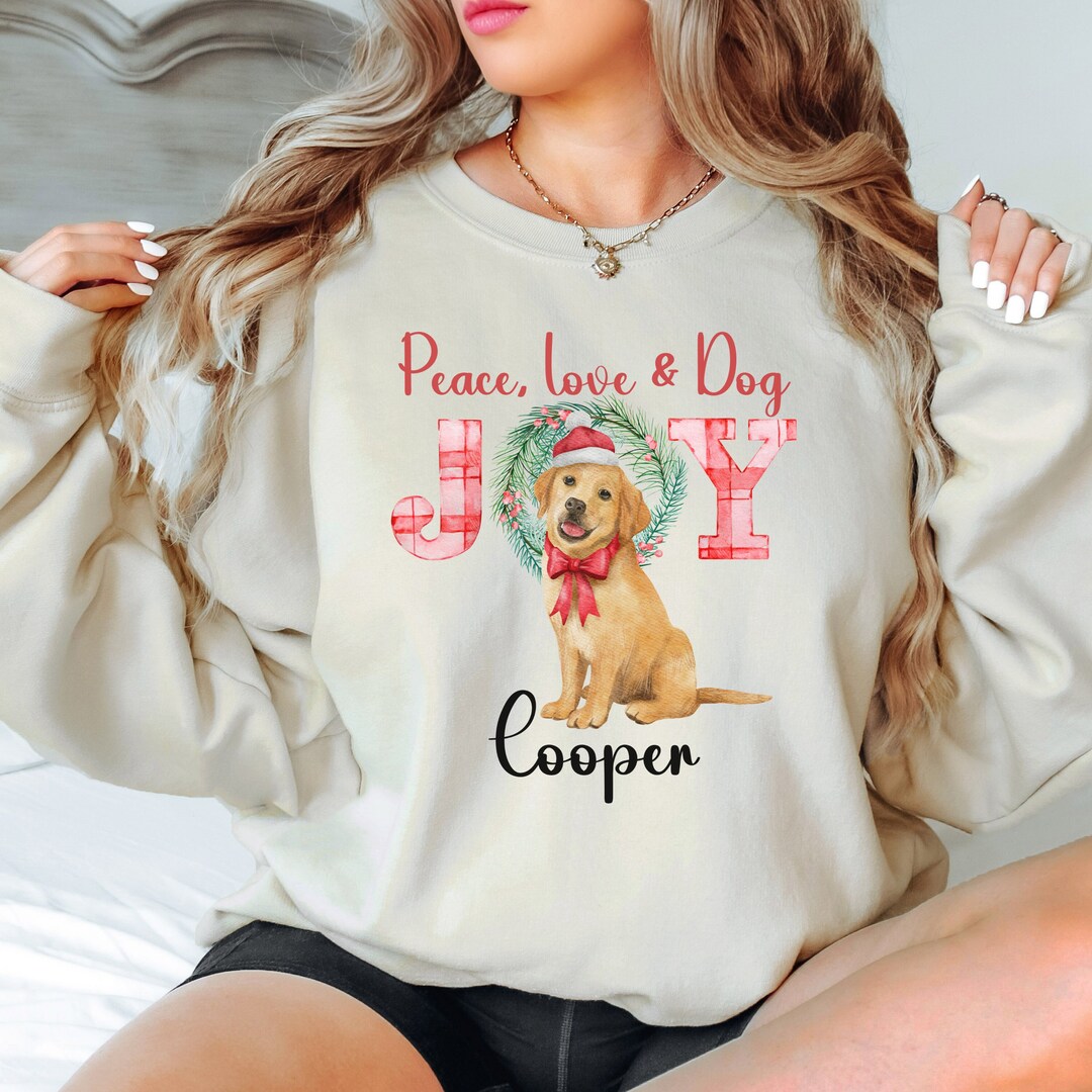 Personalised 'Five Golden Retrievers' Pet Dog Christmas Red T-shirt