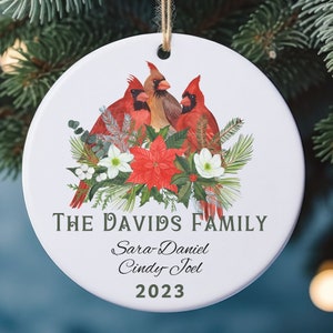 Christmas Custom Family Name Ornament, Personalized family Christmas gift, Christmas Family Ornament, Custom Christmas tree ornament 2024