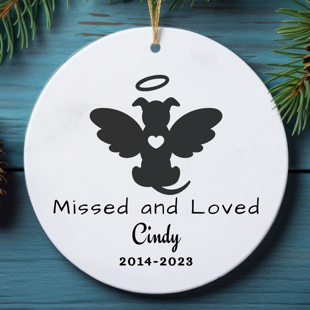 Personalized Pet Memorial Ornament, Dog Loss Christmas Ornament - Etsy