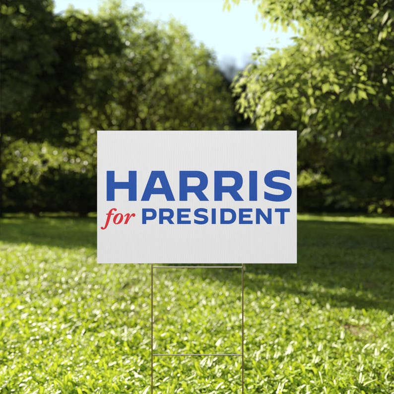 Kamala Harris for President 2024 Election Campaign Yard Sign Durable ...