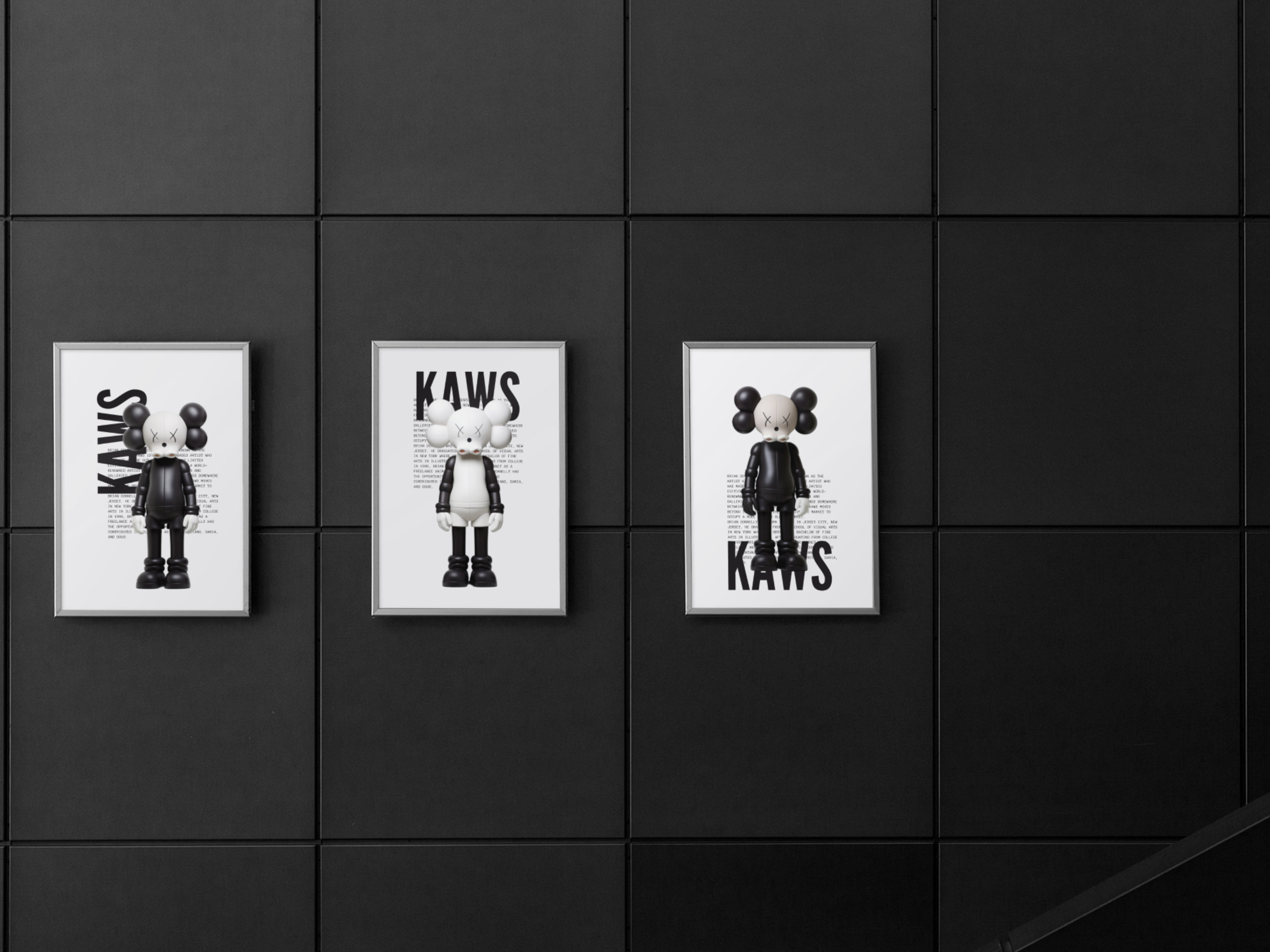 ぷうあ絵画３点 HYPEBEAST Printable Art - Minimalist 3 Piece Wall Art