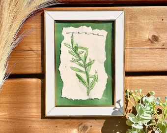 Peace Olive Branch Watercolor Painting