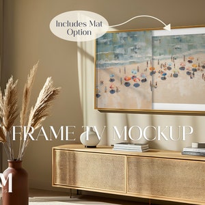 Frame TV Mockup Living Room, Frame TV Mockup, Mockup, Frame, Samsung Frame Tv Art, Digital, Living Room, Photoshop, PSD, Smart Object
