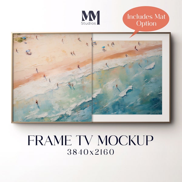 Frame TV Mockup Simple Metal Frame, Frame TV Mockup, Modern Frame, Samsung Frame Tv Art, Digital Download, Photoshop, PSD, Smart Object, Art