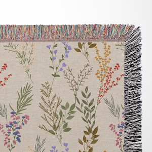 Woven Cotton Blanket - Handmade Design Wall Art Tapestry | Premium Throw Blanket
