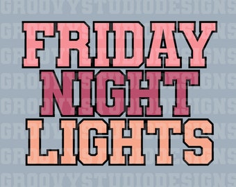 Friday Night Lights pink football png Digital Download shirt design Retro and Groovy Small business sublimation png dtg dtf preppy file
