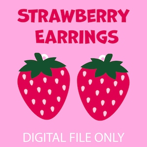 Strawberry Earring SVG FILE (Layered)