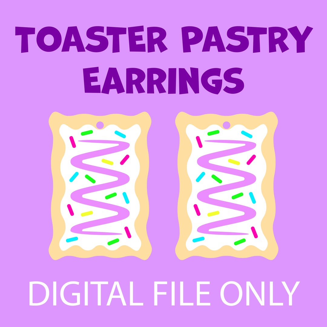 Toaster Pastry Earring SVG FILE layered Etsy