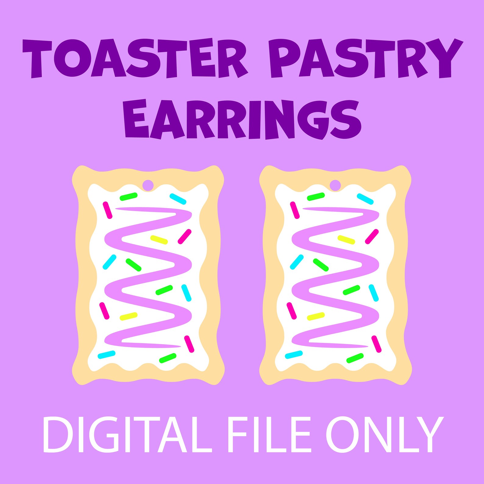 Toaster Pastry Earring SVG FILE layered Etsy