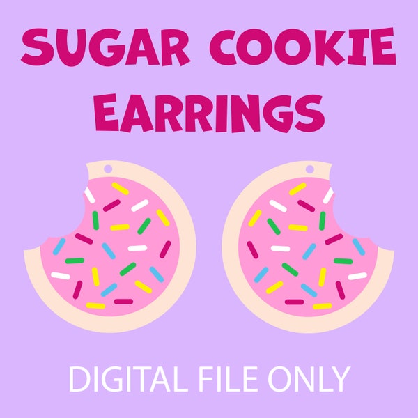 Sugar Cookie Earring SVG FILE (Layered)