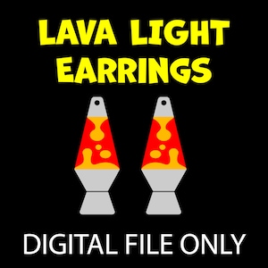 Lava Light Örhängen SVG-FIL (Lagerbehandlad/Fylld med färg)