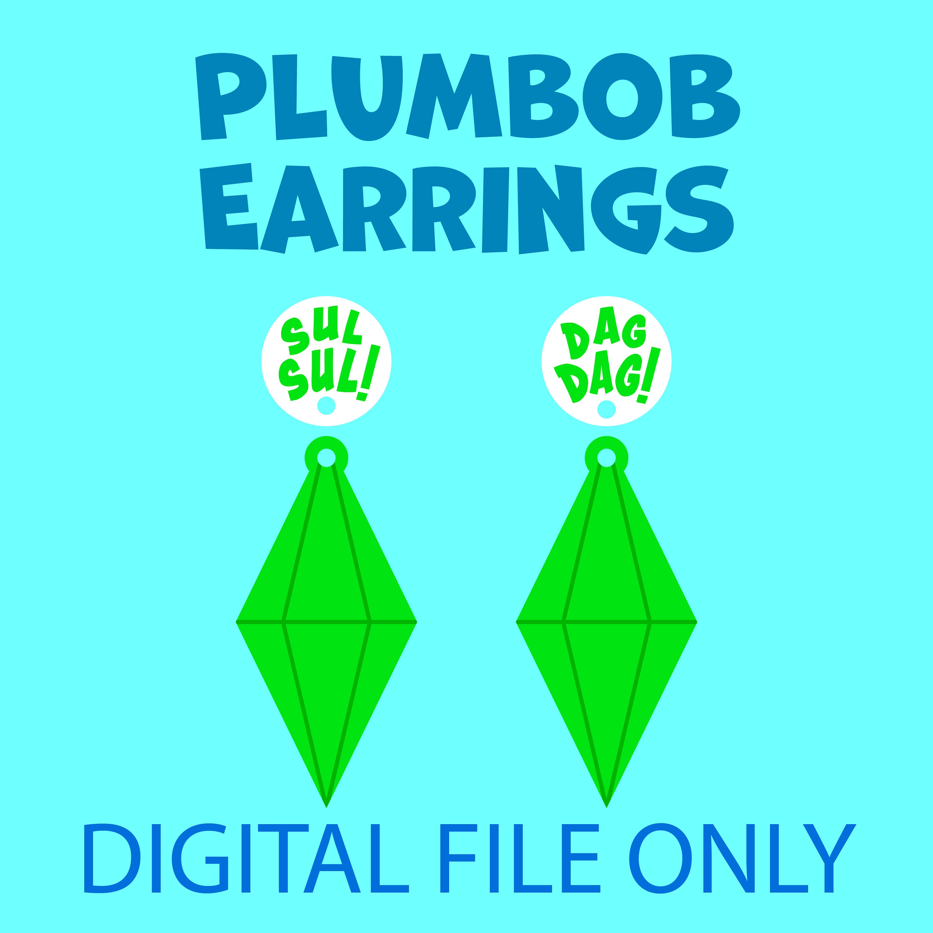 Plumbob Earring SVG FILE Etsy
