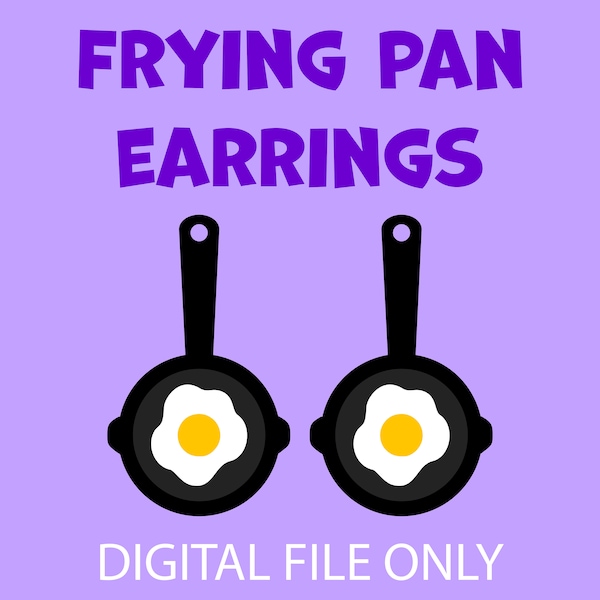 Frying Pan Earring SVG FILE (Layered)