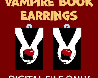 Boucles d'oreilles livre vampire fichier SVG (couches/remplissage de peinture)
