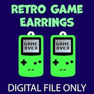 Retro Game Earrings SVG FILE (Layered)