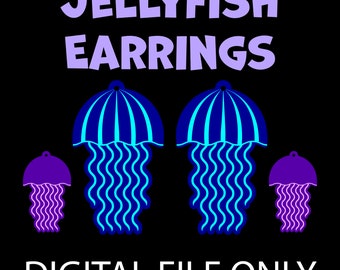 Jellyfish Earring SVG FILE (Engraved)