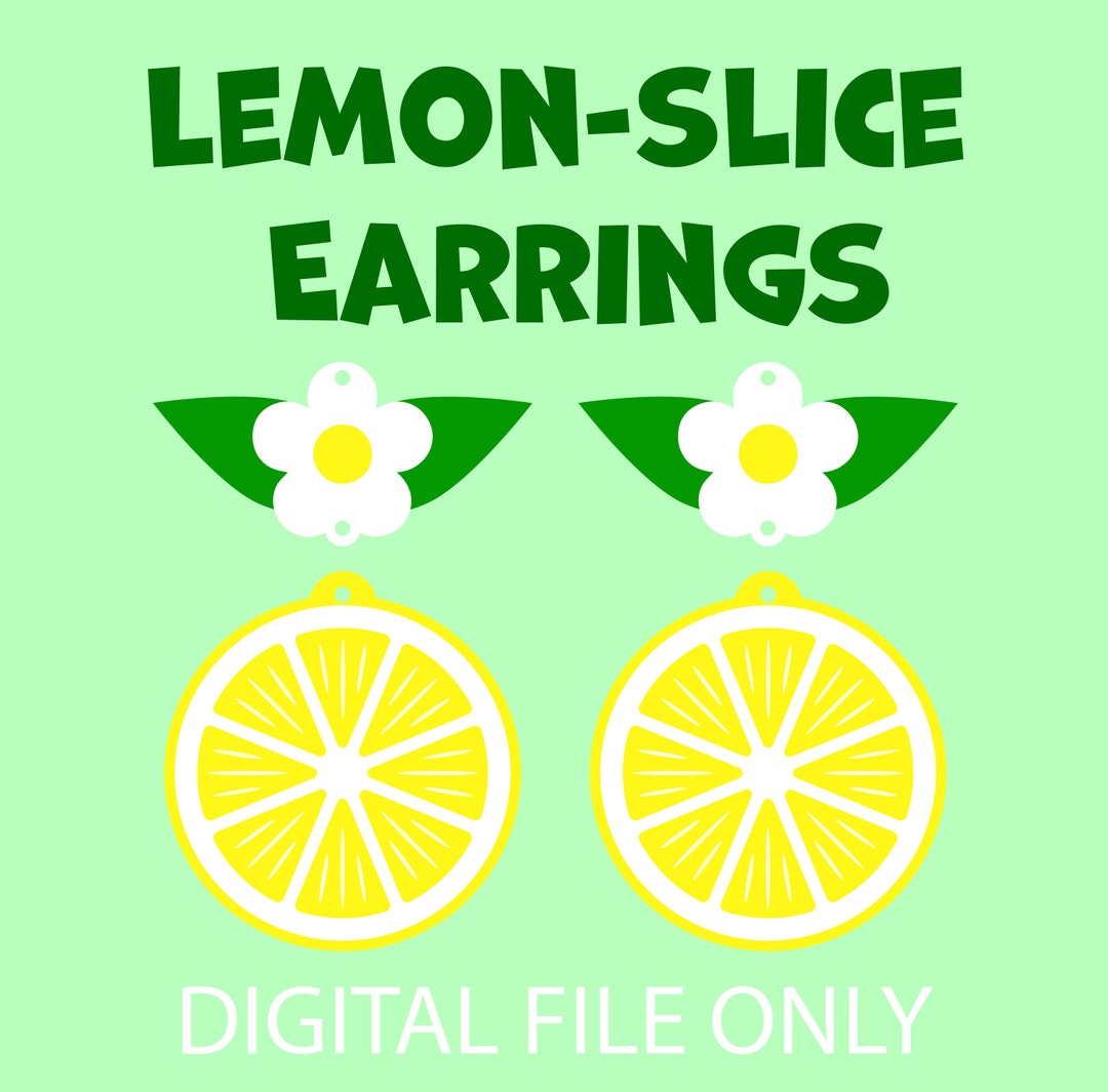 Lemon Slice Earring SVG FILE (layered) - Etsy
