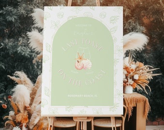 Coastal Bachelorette Welcome Sign: Beach Theme Poster (Digital Download)