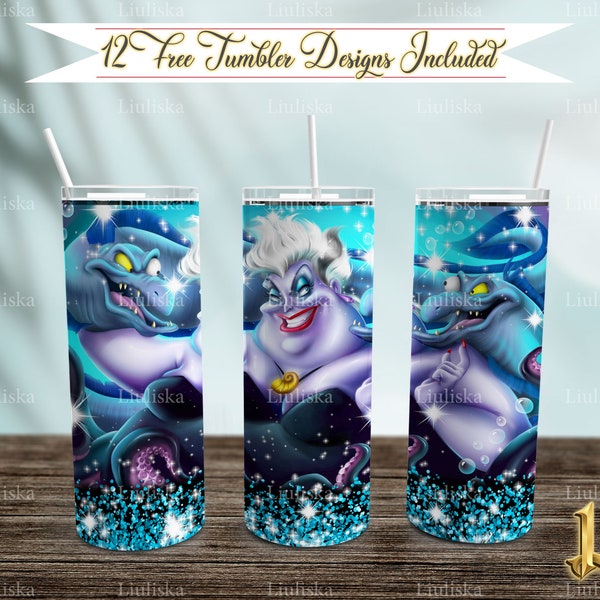 Villain Skinny 20 oz Tumbler Sublimation Design PNG - Movie Character Tumbler Straight and Tapered PNG Instant Download