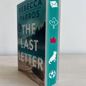 Edição especial The Last Letter de Rebecca Yarros, bordas pulverizadas, páginas estêncil, design personalizado pintado