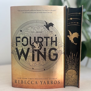 Fourth Wing Stenciled Edition by Rebecca Yarros, Black and
