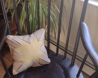 applique star patchwork pillow