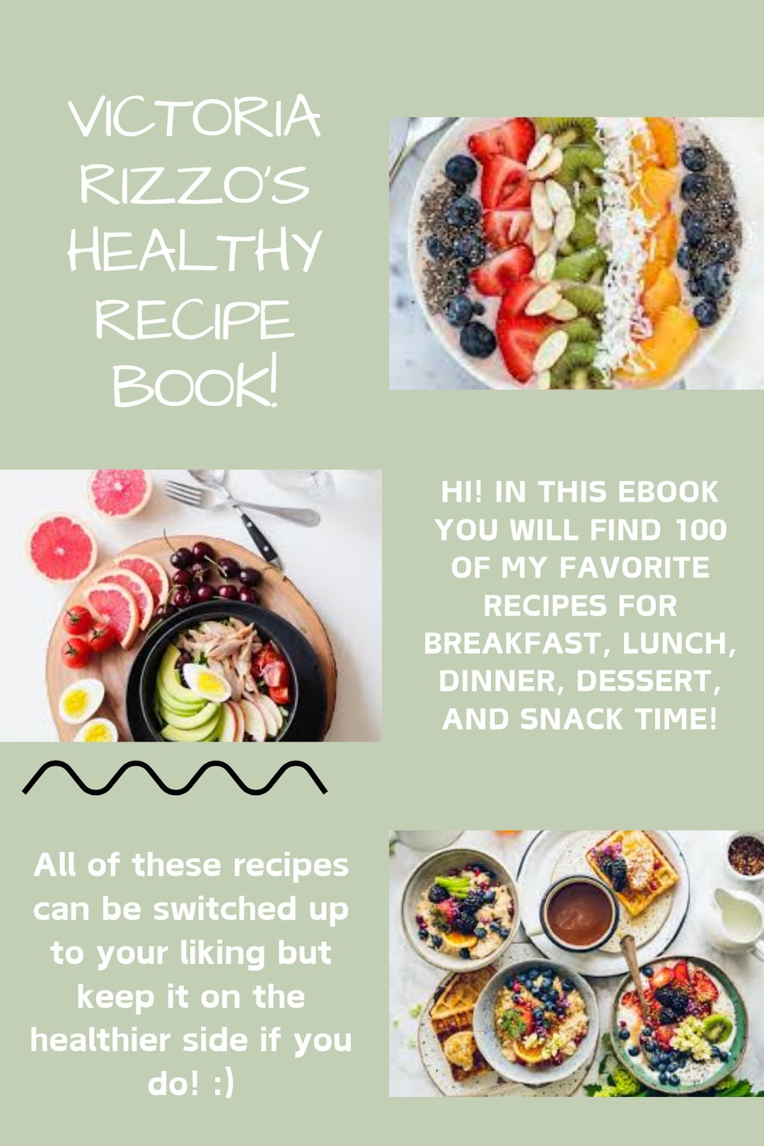 100 Healthy Recipe Cookbook - Etsy