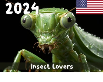 Incredible Insects Calendar 2023 & 2024 | Printable PDF - USA