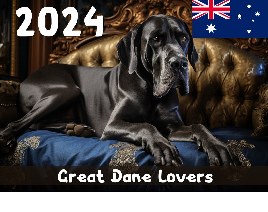 2024 Great Dane Calendar Printable Australia Etsy