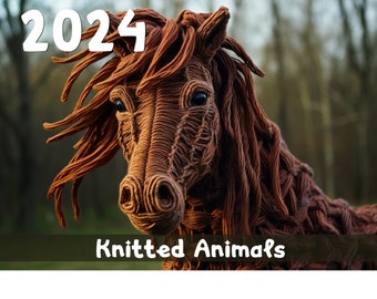 2024 Knitted Animals Downloadable Calendar - WorldWide