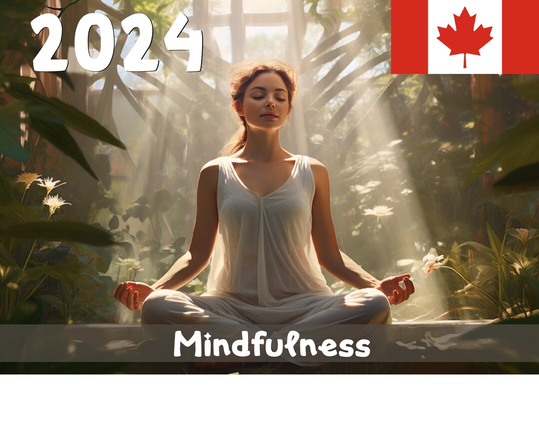 2024 & 2023 Mindfulness Calendar Printable Peaceful Etsy