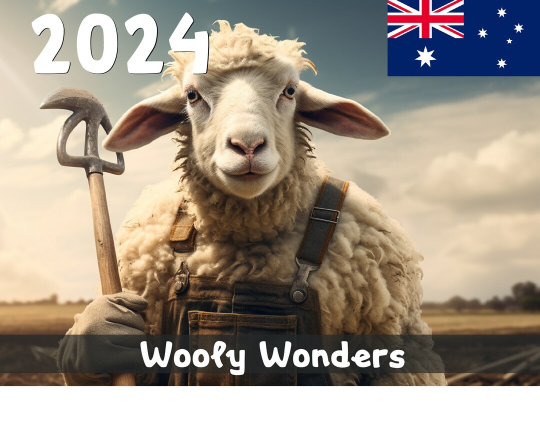 Wooly Wonders 2024 Calendar Printable Australia Etsy