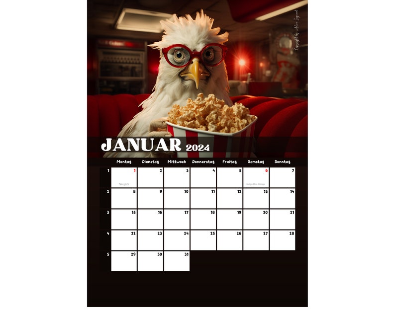 Barnyard Beyond 2024 Calendar Printable German Etsy