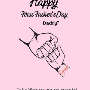 First Father&#39;s Day Card l Editable 1st Father&#39;s Day Gift from daughter l Father&#39;s Day l Printable Happy First Father&#39;s Day Card Template