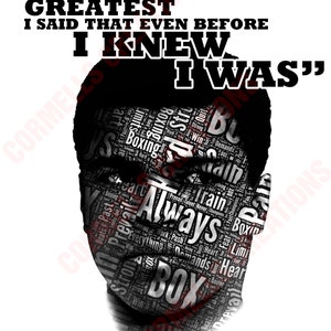 Muhammad Ali Quote Art: Boxing Fan Digital Design (JPEG, PNG, SVG)