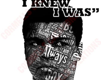 Muhammad Ali Quote Art: Boxing Fan Digital Design (JPEG, PNG, SVG)