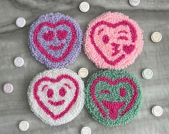 Handmade Love heart Sweet Inspired Mug Rugs