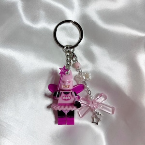 Porte-clés figurine 3D - Chauve-souris rose