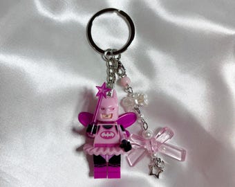 3D Minifigure Keychain - Pink Fairy Bat