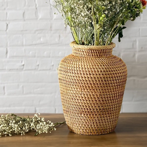 Basket Vase Etsy