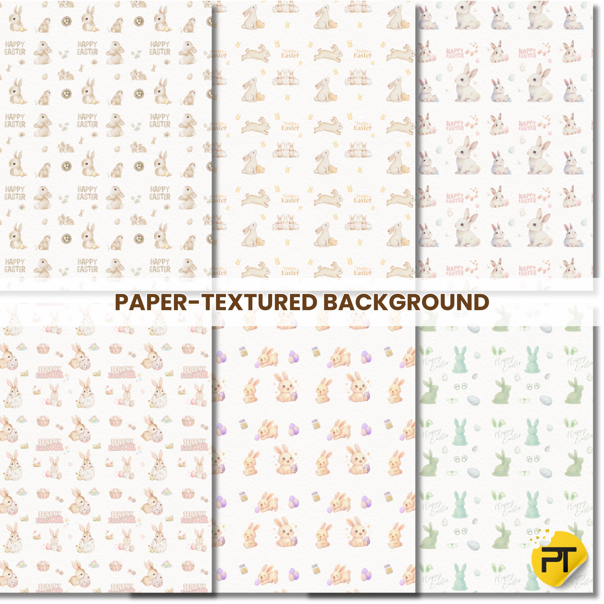 Easter Bunny Seamless Pattern Digital Paper | Pastel Spring Crafting ...