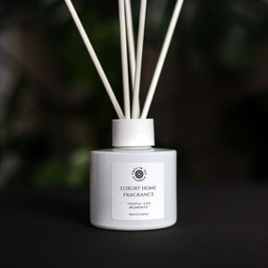 Reed Diffuser, Luxus Raumduft Geschenk, weiße Flasche