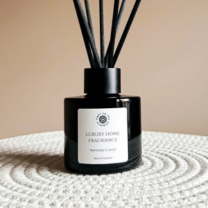 Luxury home fragrance. Black Reed diffuser. home decoration. herbal scent. gift idea. Christmas gift
