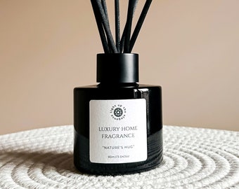 Luxury home fragrance. Black Reed diffuser. home decoration. herbal scent. gift idea.