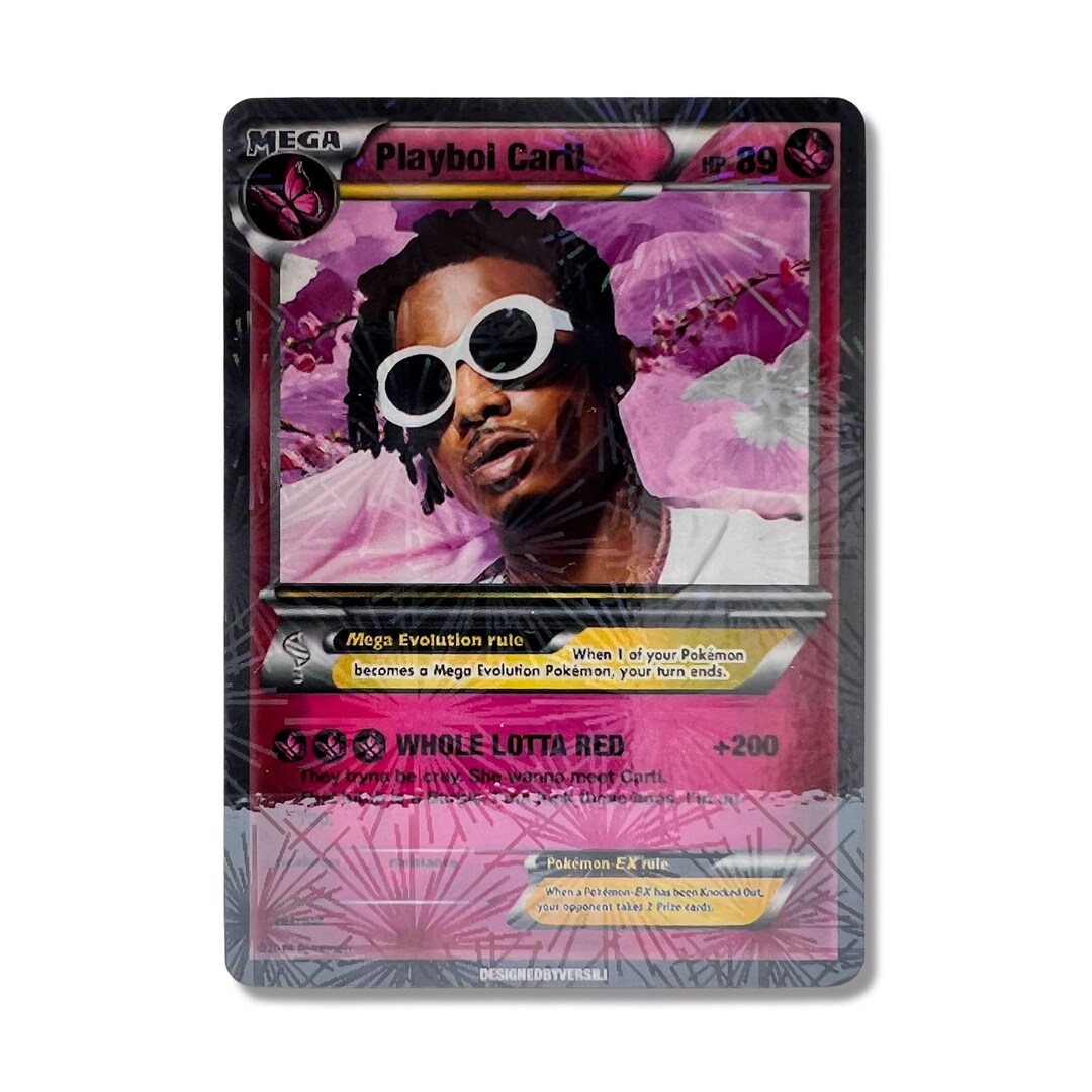 Playboi Carti Pokémon Card Etsy