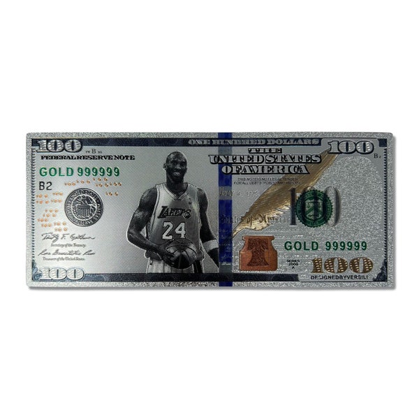 Kobe Bryant $1,000,000 Lakers Novelty Bill - 24K Gold Foil Plated Collectible XX004